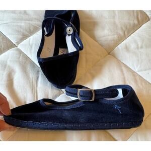 CAPULETTE Bambina Velvet Mary Jane Ballet Flats Made in Italy Size EUR 32